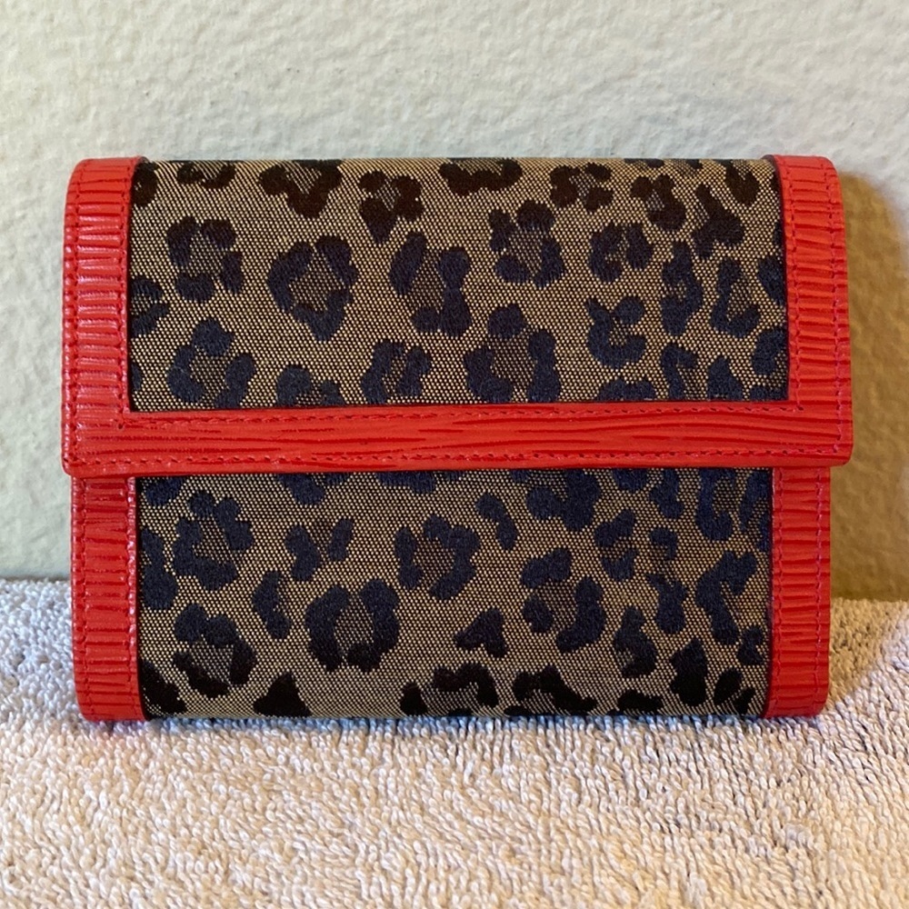 New Fendi bifold leopard rosso wallet